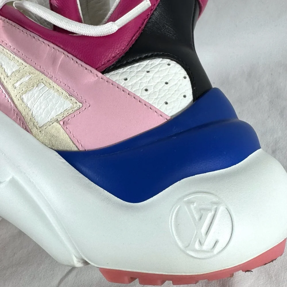 LOUIS VUITTON Multicolor Leather LV Archlight Women Sneakers Made in Italy 36.5 - Picture 15 of 17